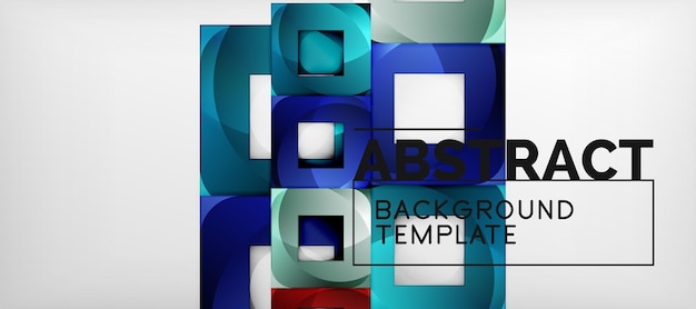 square background abstract squares on grey business or techno template