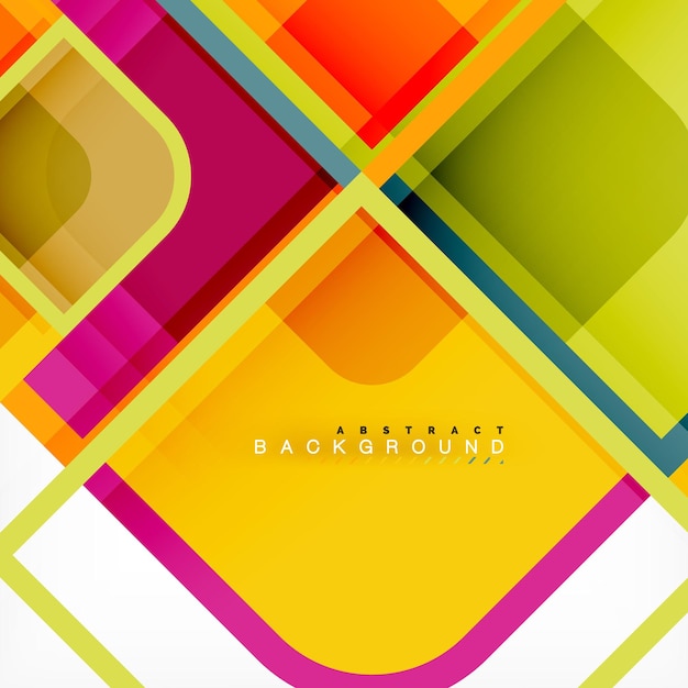 Square geometric abstract background paper art design for cover design book template poster cd cover illustration