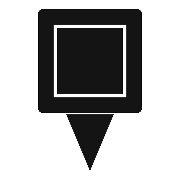 Square pin icon Simple illustration of square pin vector icon for web