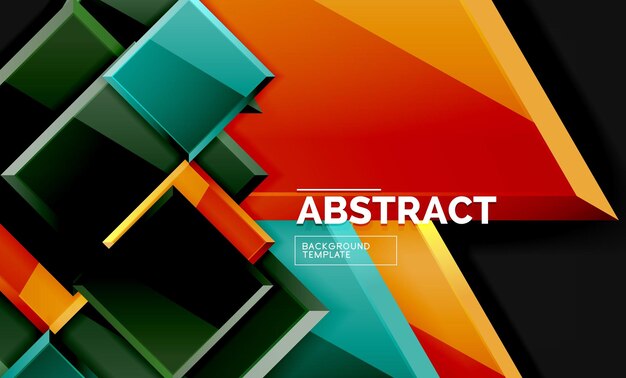 Squares and triangles geometrical background