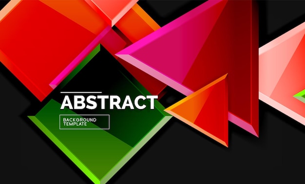 squares and triangles geometrical background