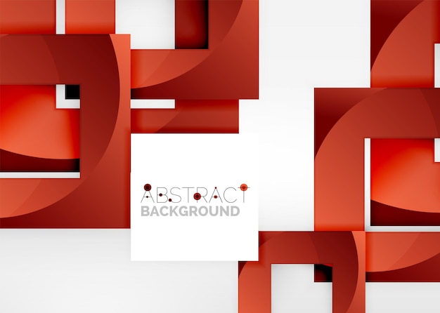 Squares geometric object in light 3d space vector abstract background