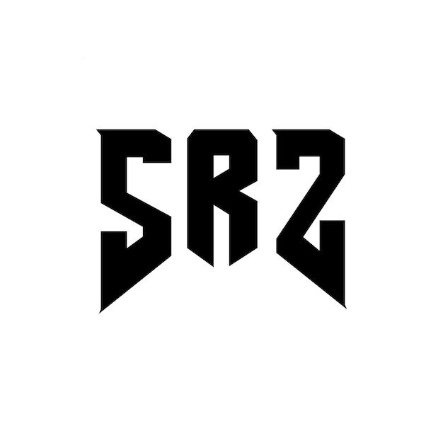 SRZ letter logo design for technology company SRZ logo design black and white color combination SRZ logo SRZ vector SRZ design SRZ icon SRZ alphabet SRZ typography logo design