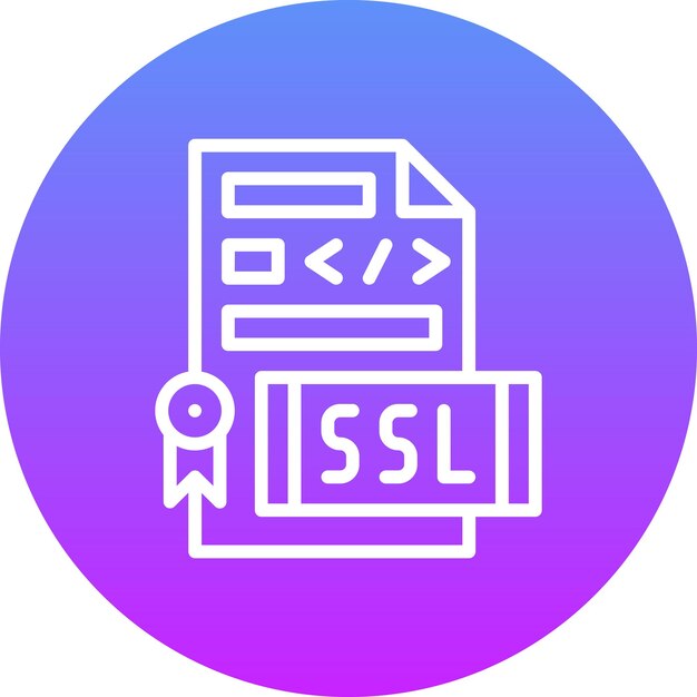 SSL File vector icon illustration of Coding and Development iconset