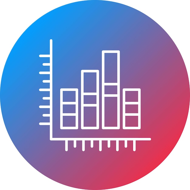 Stacked Column icon vector image Can be used for Infographic