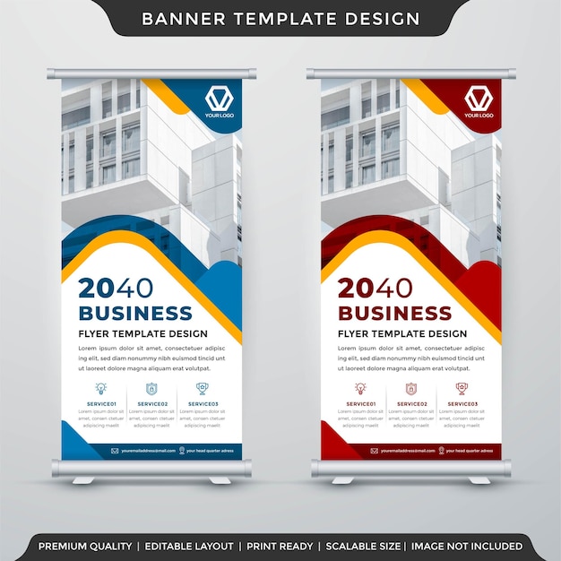 stand banner display template premium style