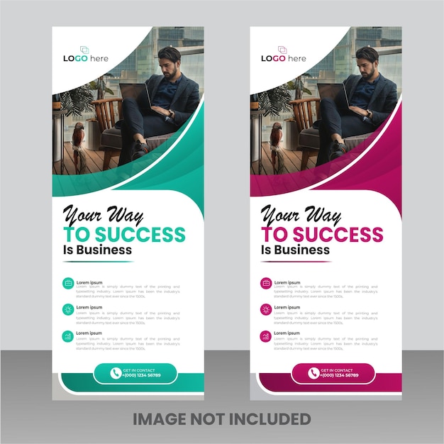 standing xbanner template and modern corporate roll up banner template