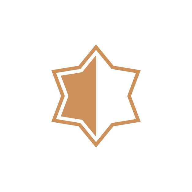 Star icon in trendy flat design