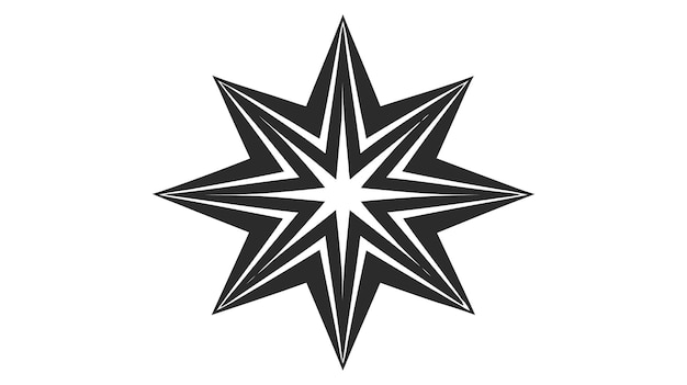 Star icon logo Vector illustration isolated on white background