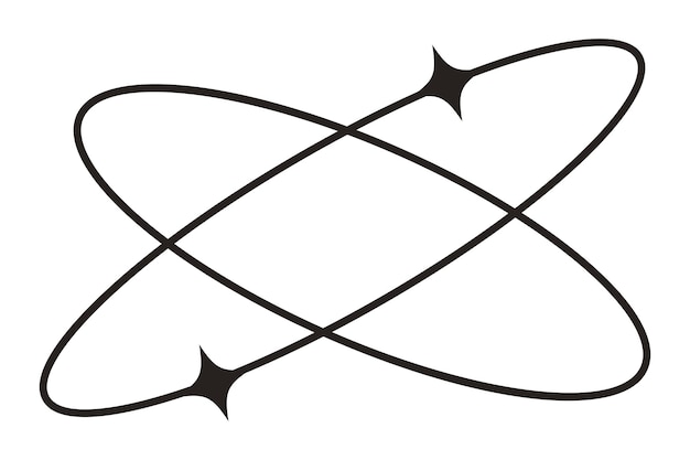 Star Orbit Basic Graphic Sticker Design