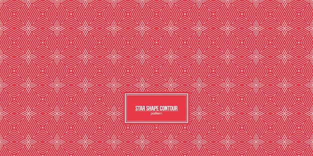 star shape contour pattern with red background