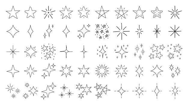 Star Sparkle Doodle Scribble Scrapbook Ornament