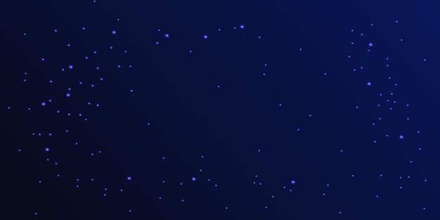 Starry night sky with glowing stars