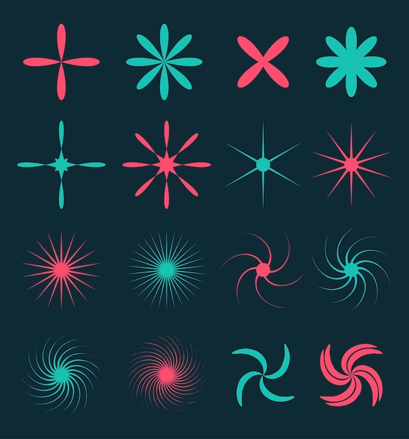 STARS SHAPE ELEMENT Y2K DESIGN