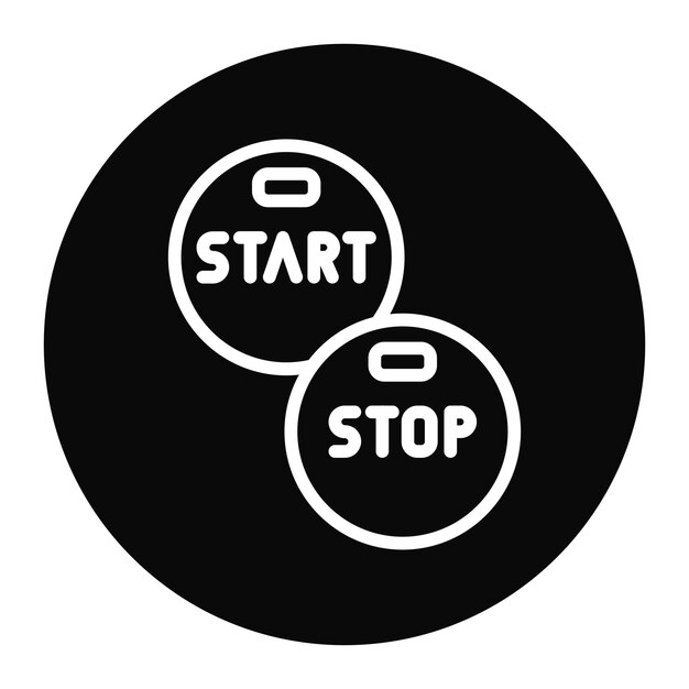 Start Stop Button icon vector image Can be used for Robotics