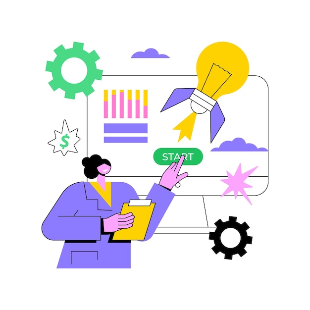 StartUp abstract concept vector illustration