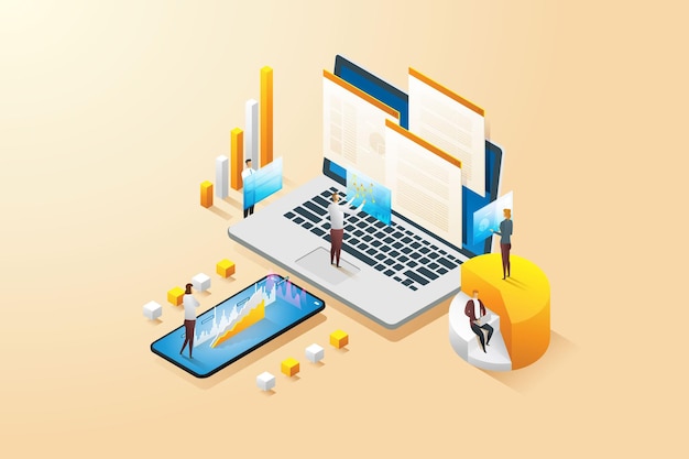 statistical analysis and diagram data analytics for websites and mobile sites