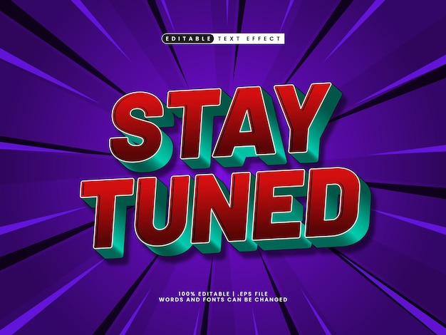 stay tuned editable text effect