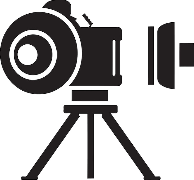 steampunk cinema camera vector illustration with mechanical accents