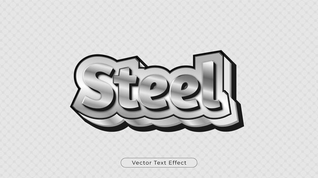 Steel editable vector text effect