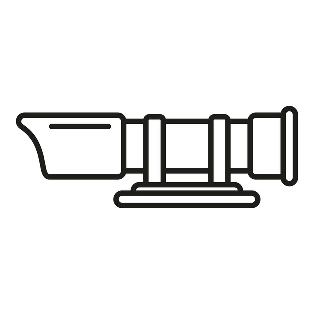 Steel scope icon outline vector Rifle gun Military sniper