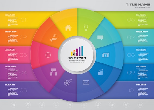 steps infographics element template chart for presentation.
