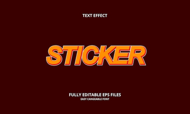 sticker text effect