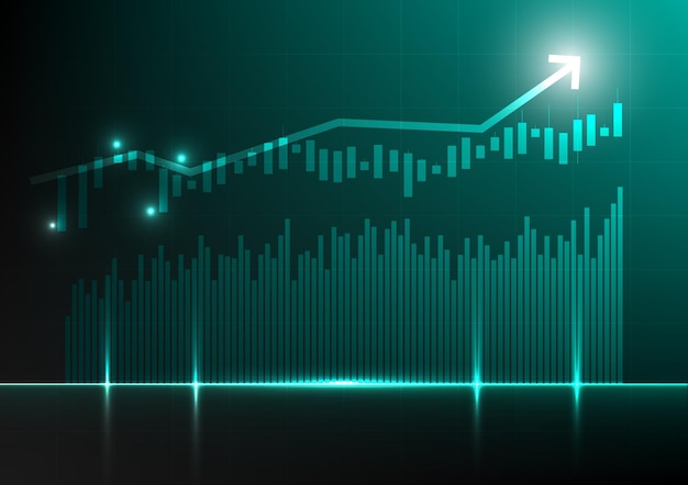stock market growth chart - finance and investment