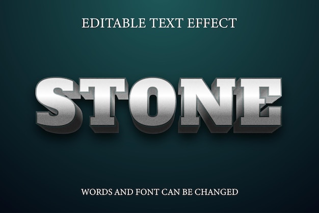 Stone 3d style text effect