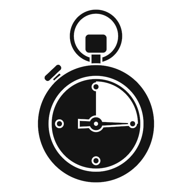Stopwatch interval icon simple vector Stop clock Watch timer