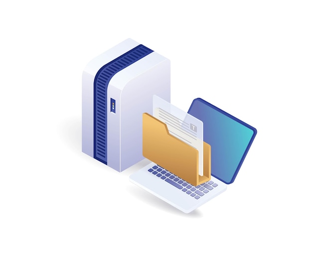 Storing folder data on the server