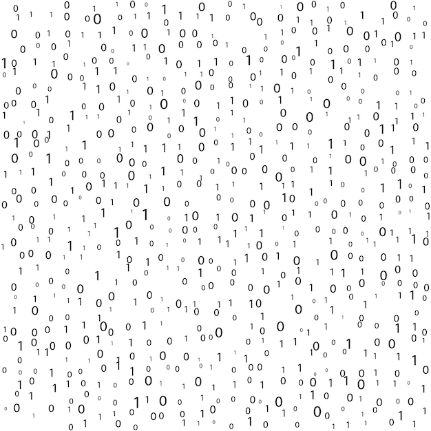 Stream binary code Binary code matrix Background on screen from numbers 0 and 1 Numbers on screen