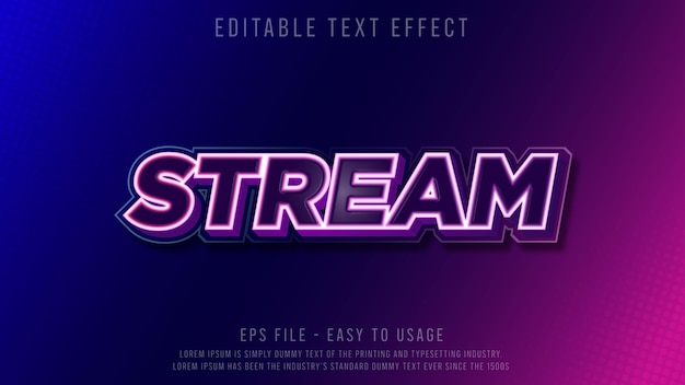 Stream editable text effect