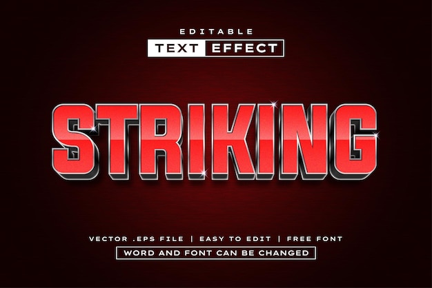 striking bold 3d editable text effect