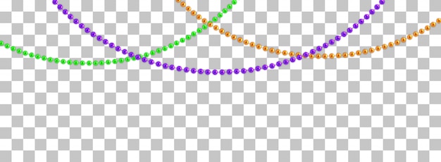 String garlands with balls , isolated on transparent .  Illustration