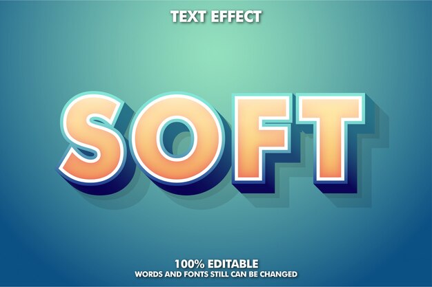 strong bold 3d font effect with pastel gradient