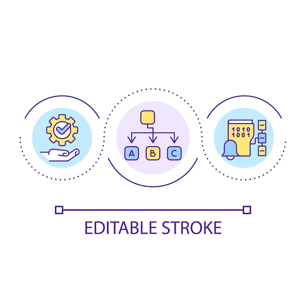 Structured programming loop concept icon