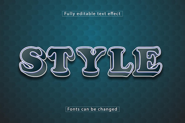 Style 3d text effect