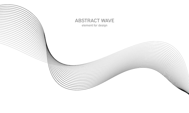 stylized abstract wave line art background.