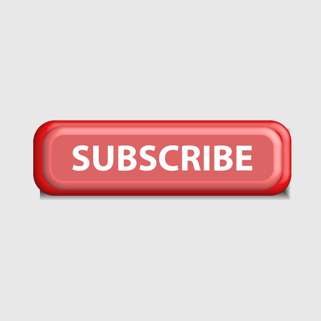 subscribe icon button 3d illustration