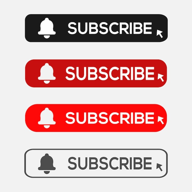 Subscribe with bell icon Vector illustration Flat design