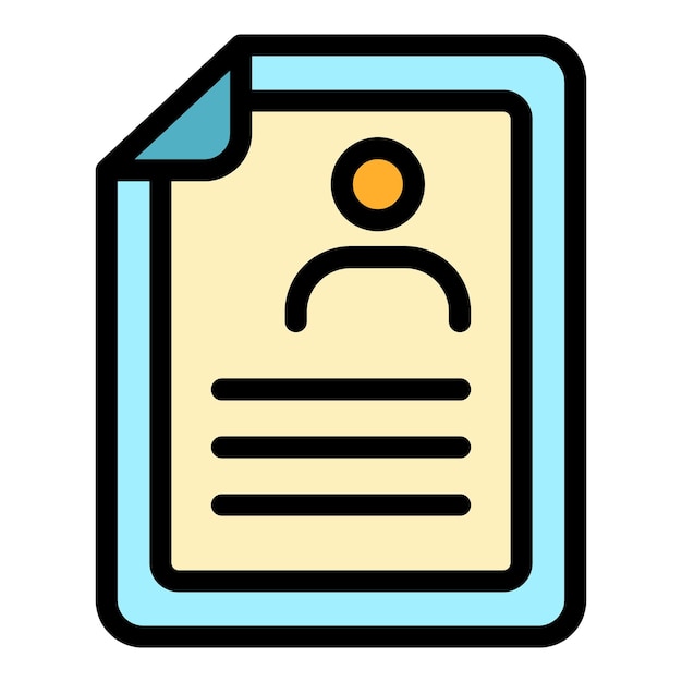 Subscription business icon Outline subscription business vector icon color flat isolated