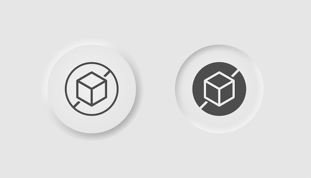 Sugar free icon in neumorphism style Icons for business white UI UX Diet symbol Health care add to order healthy food Neumorphic style Vector illustration