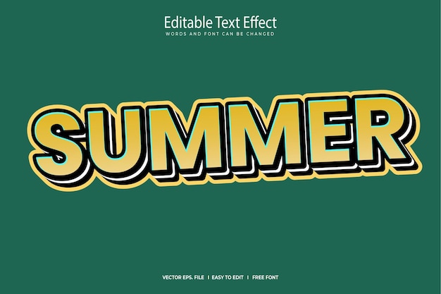 Summer editable Text Effect