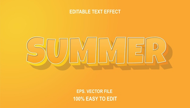 summer editable text effect