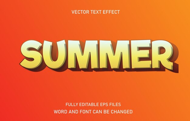summer editable vector text effect vector graphic resource