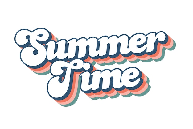 Summer Retro Wavy Tshirt Design