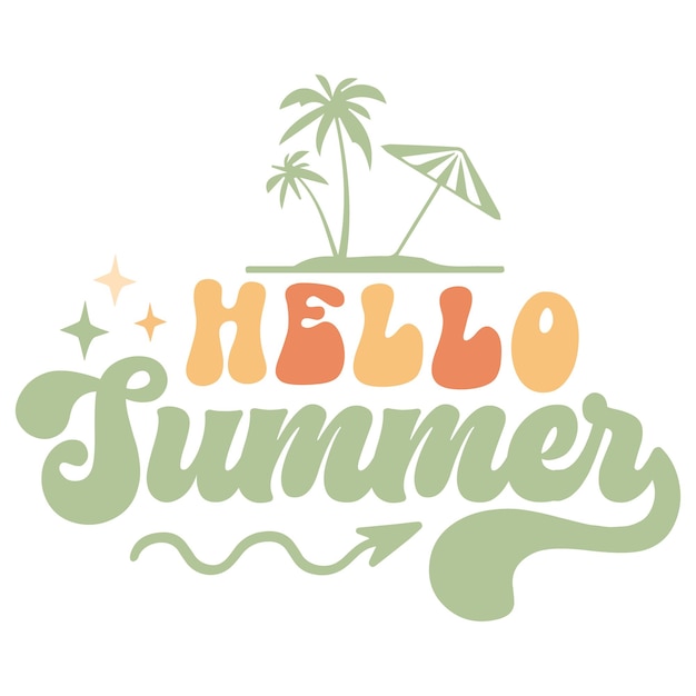 Summer SVG T shirt Design Template