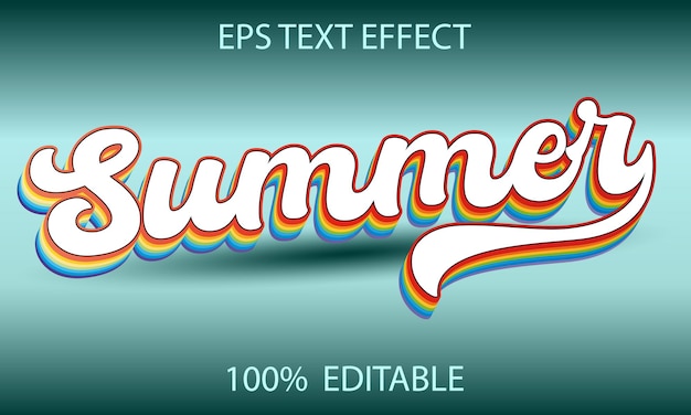 Summer text effect