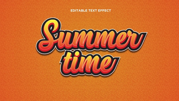 Summer Time Editable Text Effect Style Template Free Vector